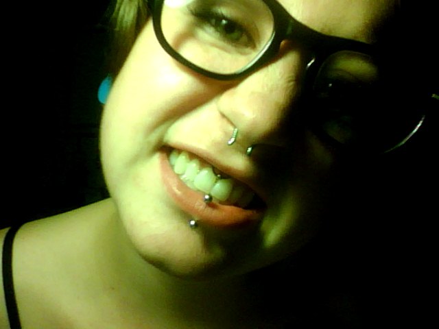 small smiley piercing. This piercing picture was