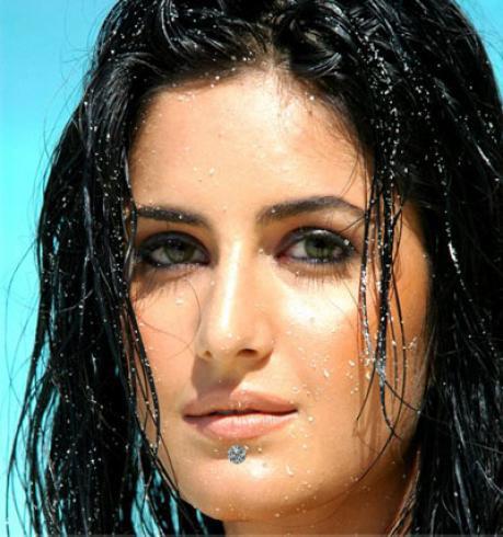 Bollywood actress and model Katrina Kaif with labret piercing