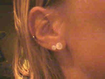 White Earrings - Ear Piercings