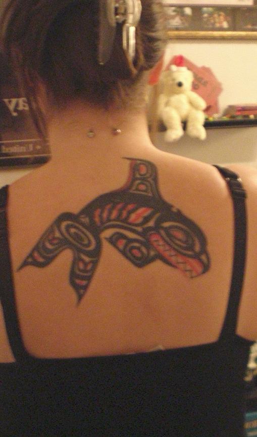 shark tattoo flash. Shark Tattoo And Nape Piercing