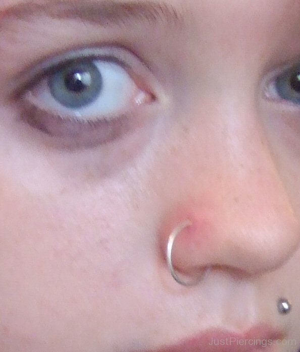 Nose Piercing With Ring
