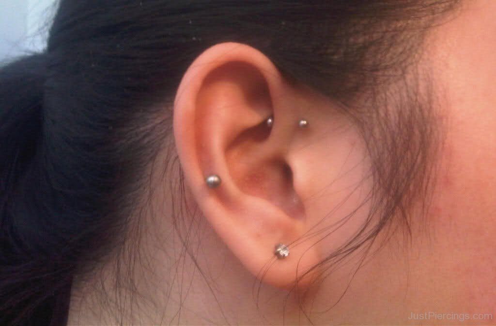 Lobe And Anti Helix Piercing