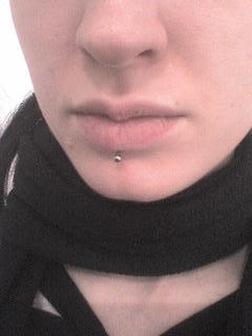 Nice And Simple Labret Lip Piercing