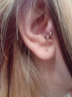 Girl with Tragus Ear Piercing