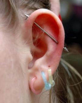 Nice And Colorful Ear Piercings