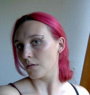Red Haired Girl And Captive Bed Ring - Eyebrow piercing