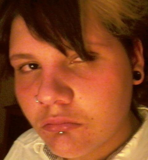 labret, nose, and stretched ears