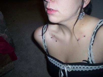 Girl With Clavicle Piercing