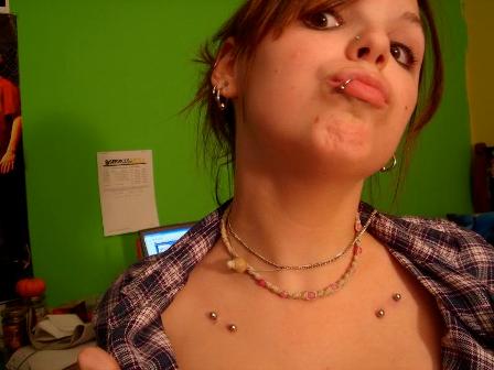 Girl With Attitude Showing her Awesome Piercings