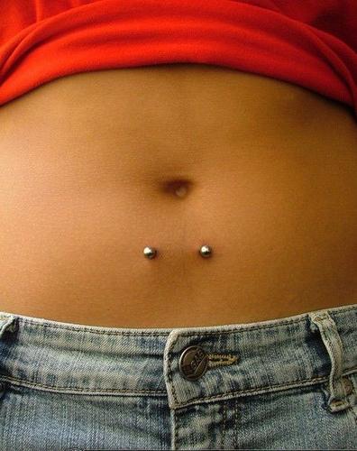 Simple Stomach Piercing