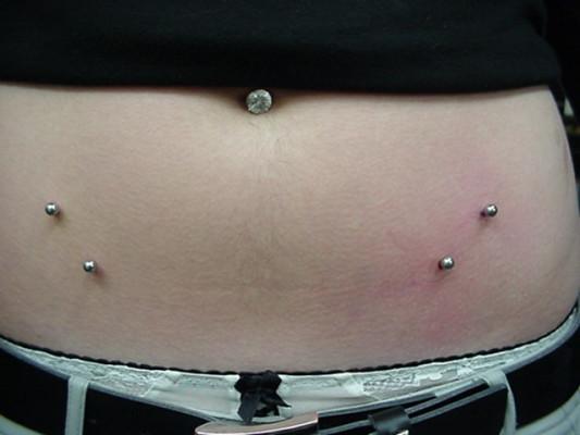 Navel and Stomach Piercing