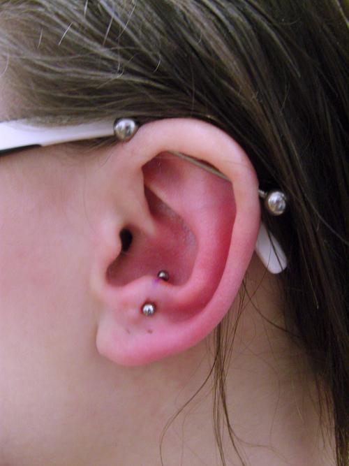 Industrial Piercing And Anti Tragus Piercing