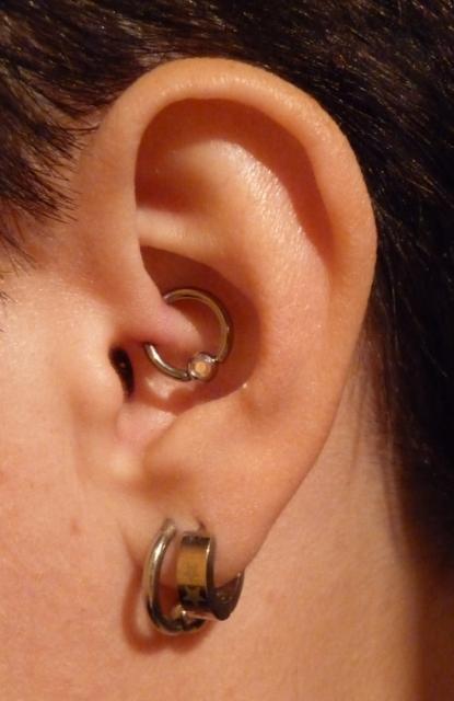 Left Ear Daith Piercing