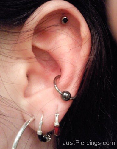 Conch And Lobe Piercing