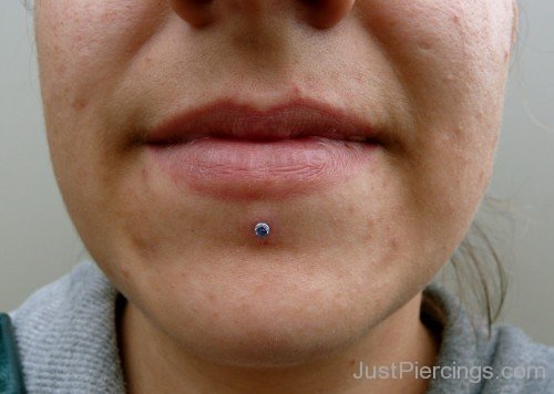 Labret Piercing For Cute Young Ladies
