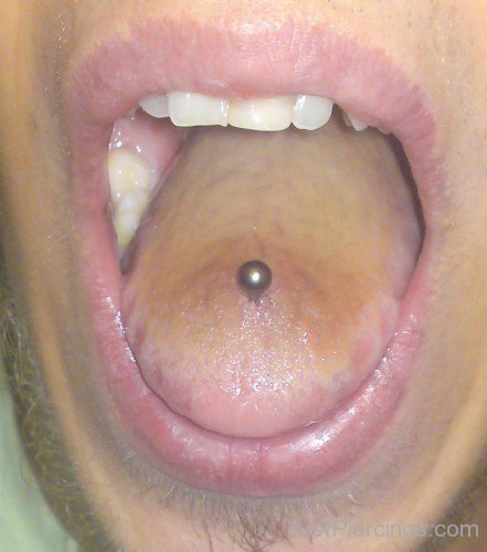 Mouth Piercing On Tongue