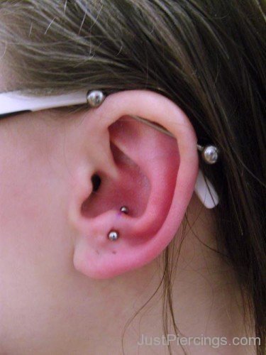 Anti Tragus and Industrial Piercing