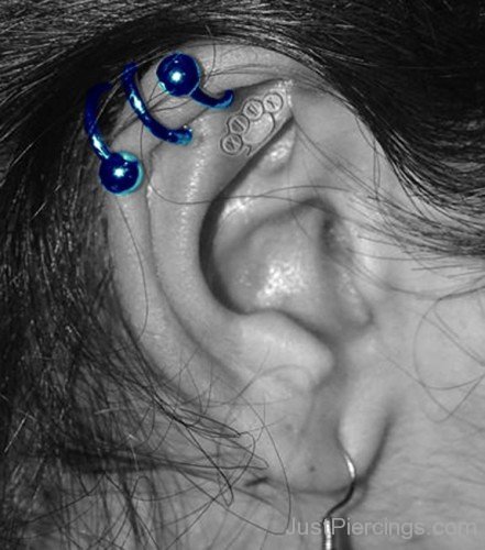 Awesome Helix Or Rim Piercing