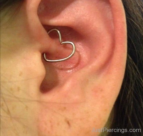 Daith Heart Ear Piercing Picture