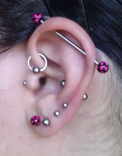 Daith Lobe and Industrial Piercing