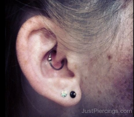 Daith Piercing and Dual Lobe Piercing For Girls