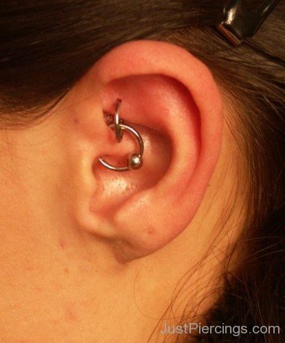 Daith Piercing and Rook Piercing