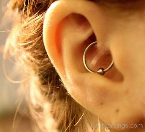 Daith Piercing with Ball Closure Ring For Young