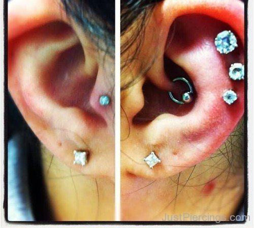 Daith Ring and Flat Piercings