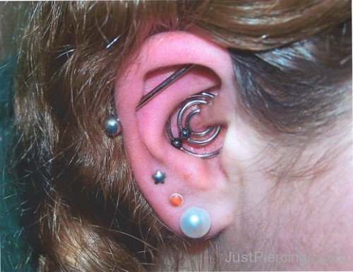 Industrial Lobe and Daith Piercing
