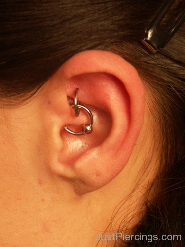 Daith And Rook Piercing