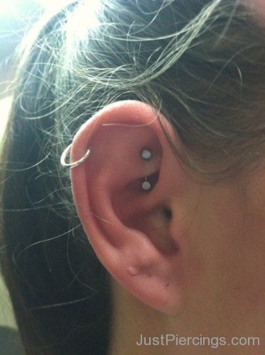 Helix And Rook Piercing