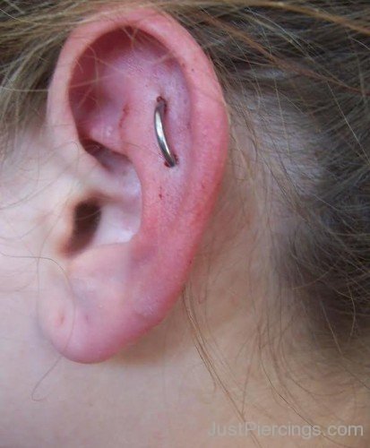 Orbital Piercing On Left Ear