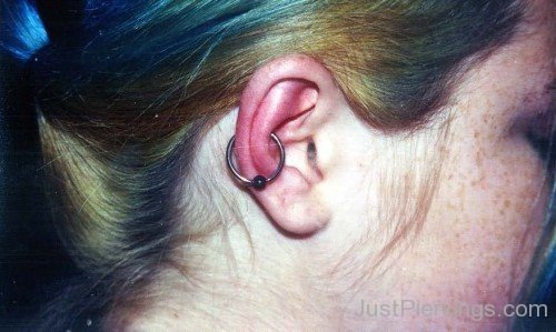Orbital Piercing On Right Ear
