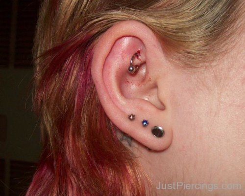 Rook And Lobe Piercing