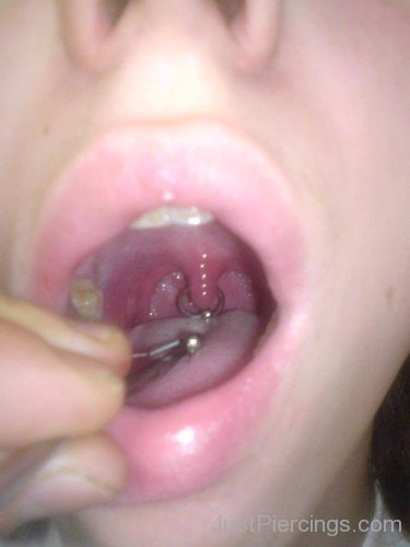 During Uvula Piercing