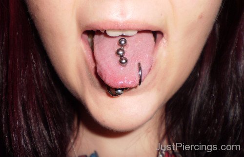 Multiple Tongue Piercings
