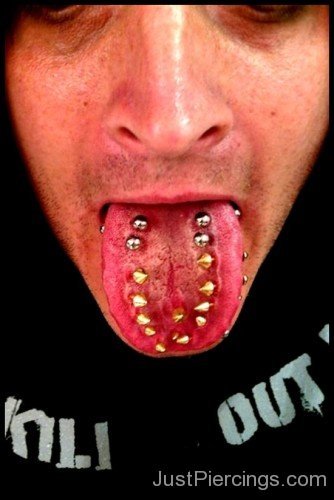 Multiple Tongue Piercing