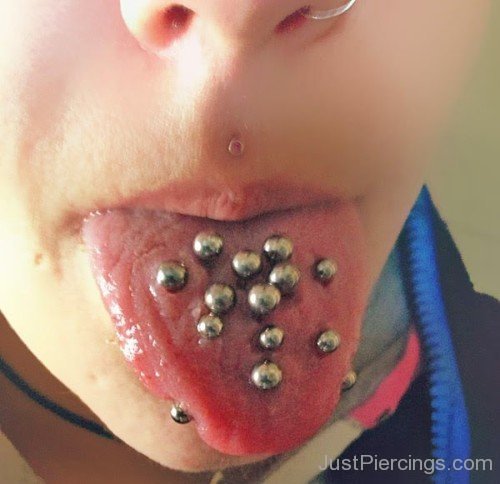 Multiple Tongue Piercings