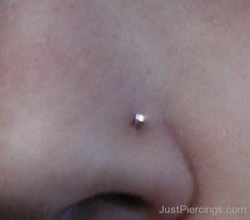 Nostril Piercing Close Up