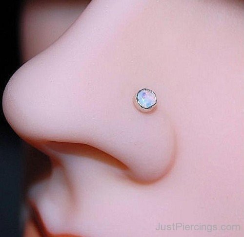 Nostril Piercing With Diamond