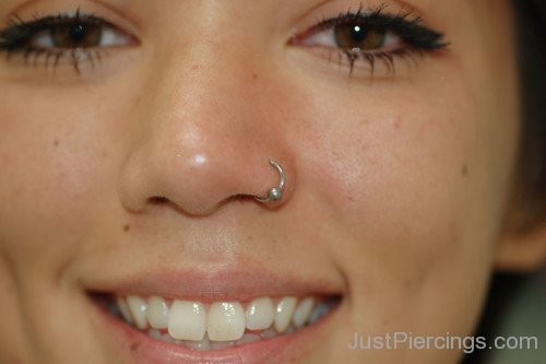 Nostril Piercing With Ring