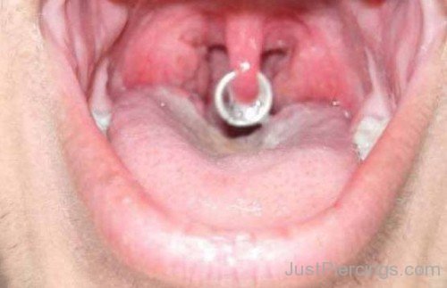 Uvula Piercing Close Up