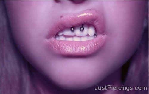 Girl With Smiley Piercing