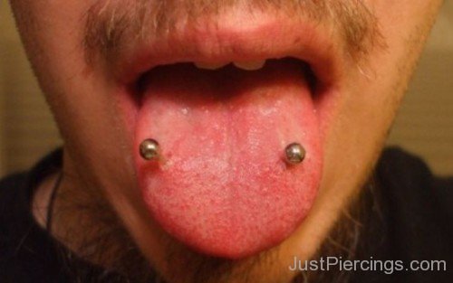 Horizontal Tongue Piercing 