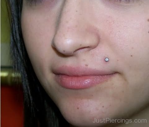 Madonna Piercing Closeup Image