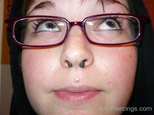 Medusa Piercing With Small Barbell