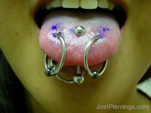 Multiple Tongue Piercing