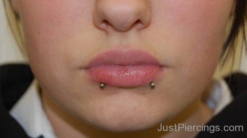 Snake Bites Piercing With Gold Stud