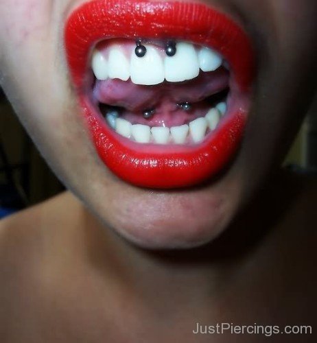 Tongue Frenulum And Smiley Piercings