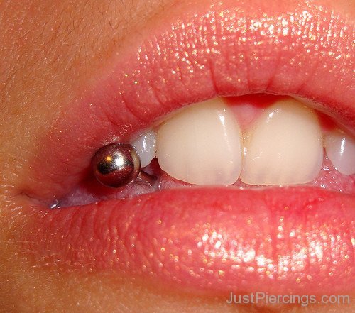 Tongue Piercing With Stud